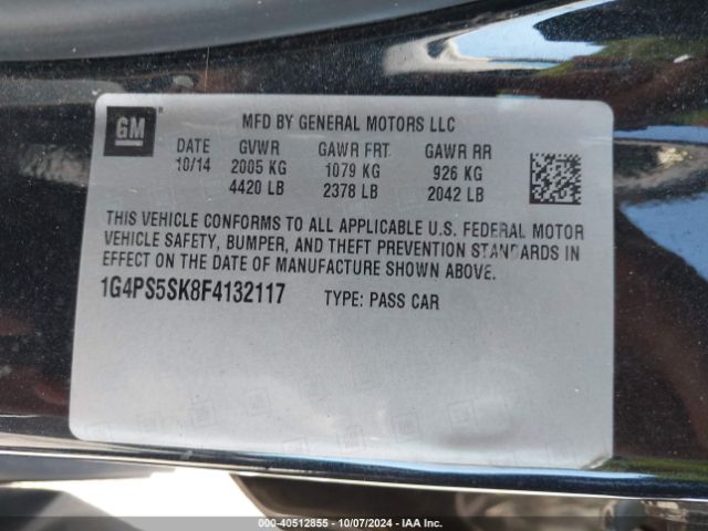 Photo 8 VIN: 1G4PS5SK8F4132117 - BUICK VERANO 