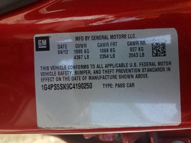 Photo 9 VIN: 1G4PS5SK9C4190250 - BUICK VERANO 