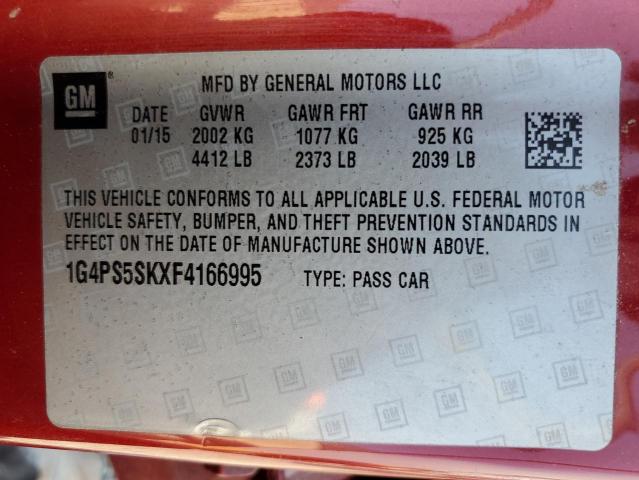 Photo 11 VIN: 1G4PS5SKXF4166995 - BUICK VERANO 