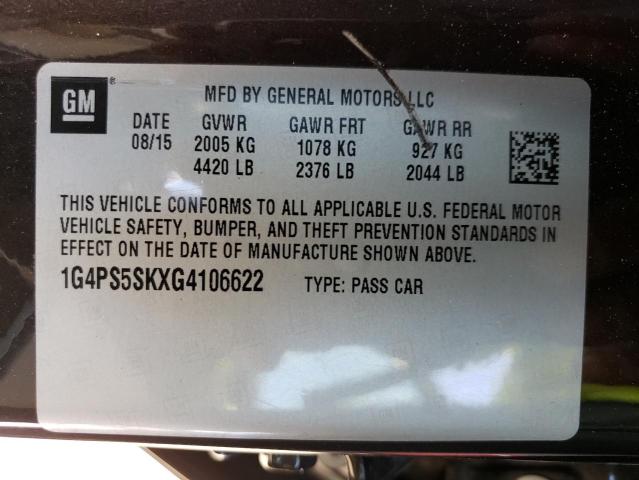 Photo 11 VIN: 1G4PS5SKXG4106622 - BUICK VERANO 