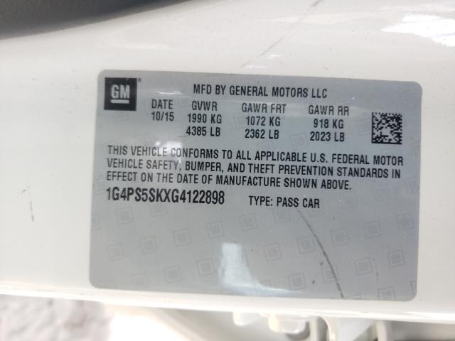 Photo 9 VIN: 1G4PS5SKXG4122898 - BUICK VERANO 