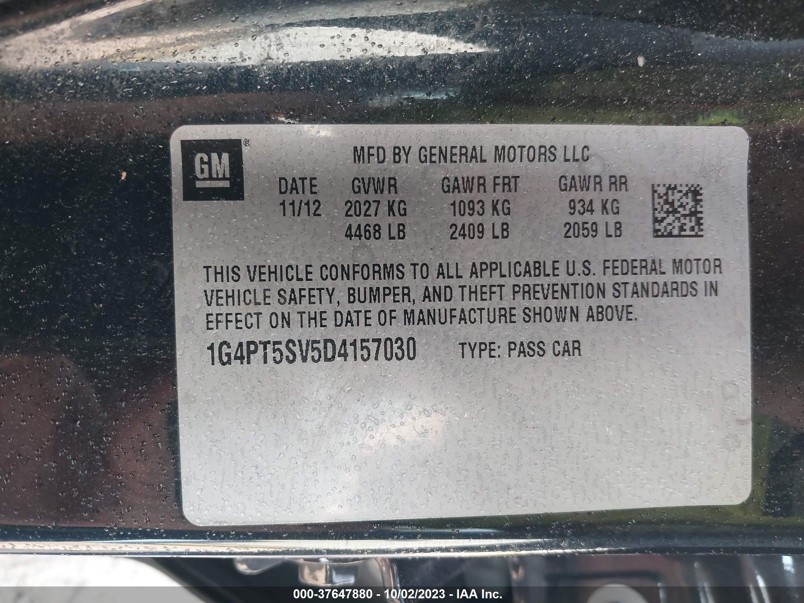 Photo 8 VIN: 1G4PT5SV5D4157030 - BUICK VERANO 