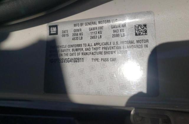 Photo 9 VIN: 1G4PT5SV5G4102811 - BUICK VERANO PRE 