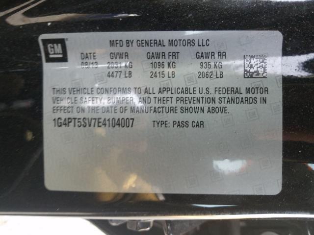 Photo 9 VIN: 1G4PT5SV7E4104007 - BUICK VERANO 