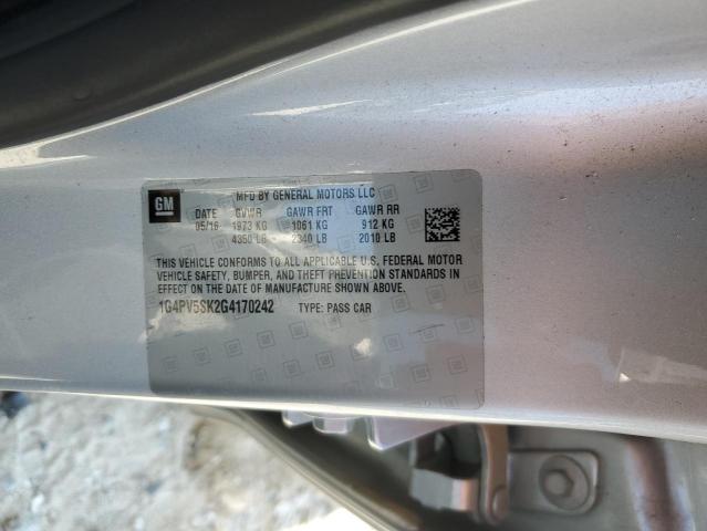 Photo 11 VIN: 1G4PV5SK2G4170242 - BUICK VERANO 1SV 