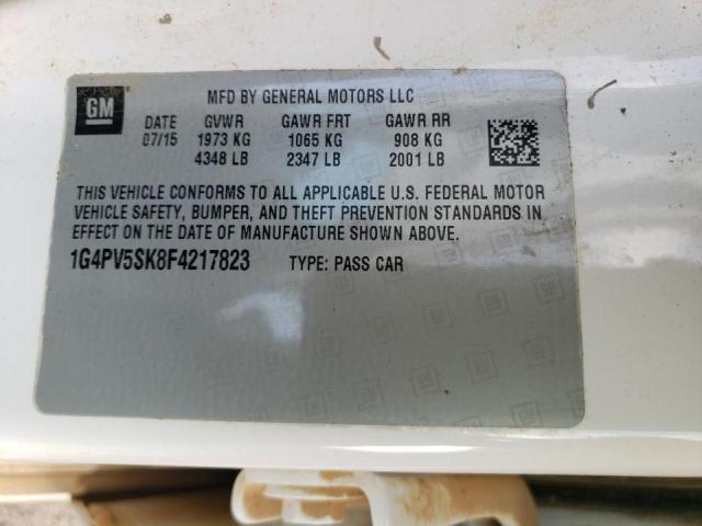 Photo 11 VIN: 1G4PV5SK8F4217823 - BUICK VERANO 1SV 