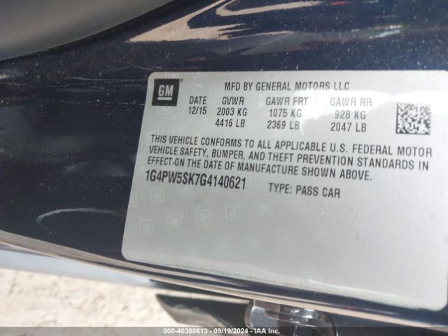 Photo 8 VIN: 1G4PW5SK7G4140621 - BUICK VERANO 