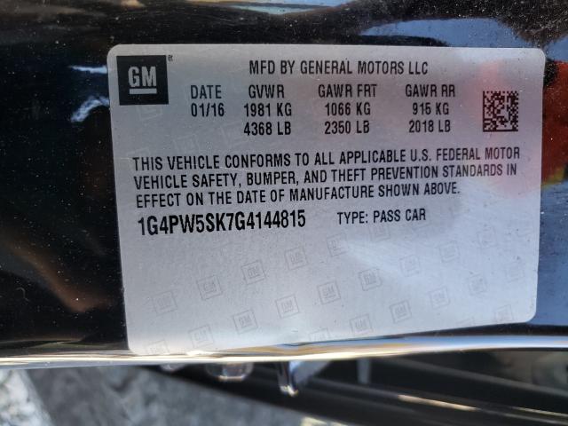 Photo 9 VIN: 1G4PW5SK7G4144815 - BUICK VERANO SPO 