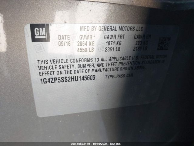 Photo 8 VIN: 1G4ZP5SS2HU145605 - BUICK LACROSSE 