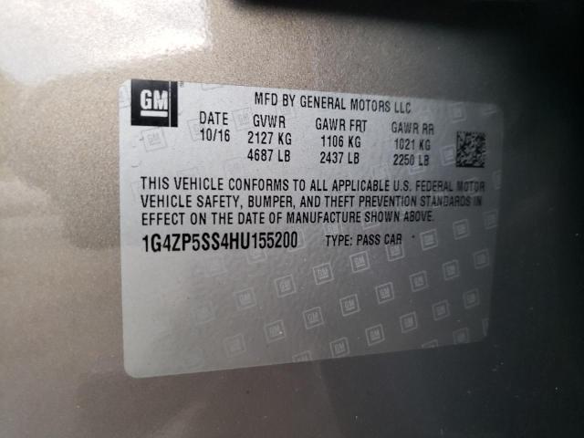 Photo 9 VIN: 1G4ZP5SS4HU155200 - BUICK LACROSSE E 