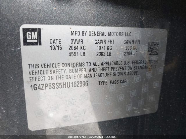 Photo 8 VIN: 1G4ZP5SS5HU162396 - BUICK LACROSSE 