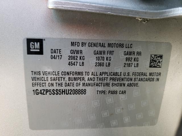 Photo 9 VIN: 1G4ZP5SS5HU208888 - BUICK LACROSSE E 