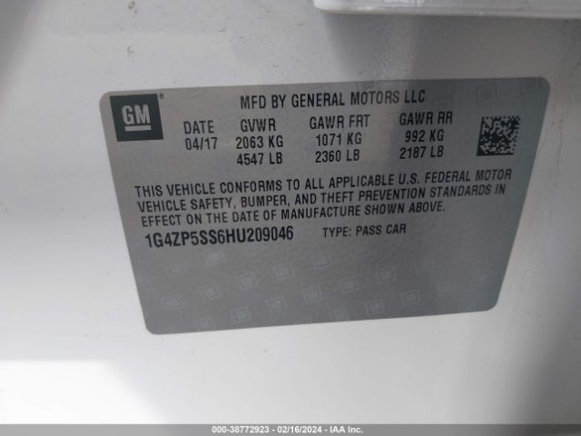 Photo 8 VIN: 1G4ZP5SS6HU209046 - BUICK LACROSSE 