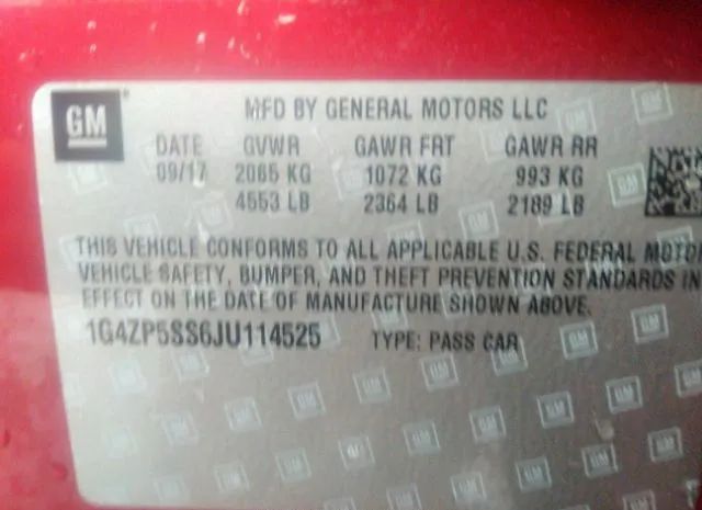 Photo 8 VIN: 1G4ZP5SS6JU114525 - BUICK LACROSSE 