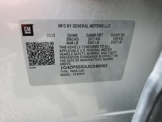 Photo 12 VIN: 1G4ZP5SSXJU145082 - BUICK LACROSSE E 