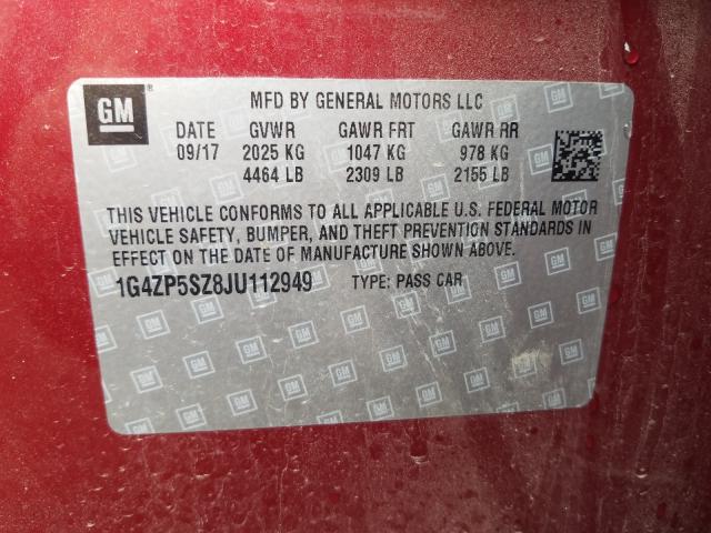 Photo 9 VIN: 1G4ZP5SZ8JU112949 - BUICK LACROSSE E 