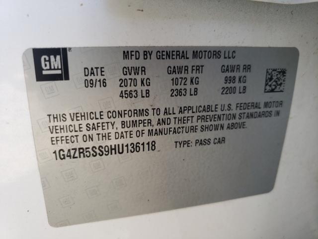 Photo 9 VIN: 1G4ZR5SS9HU136118 - BUICK LACROSSE P 