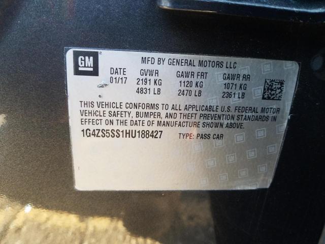 Photo 9 VIN: 1G4ZS5SS1HU188427 - BUICK LACROSSE P 