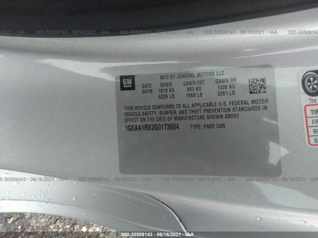 Photo 8 VIN: 1G6AA1RX2G0173684 - CADILLAC ATS COUPE 