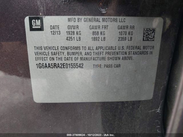 Photo 8 VIN: 1G6AA5RA2E0155542 - CADILLAC ATS 