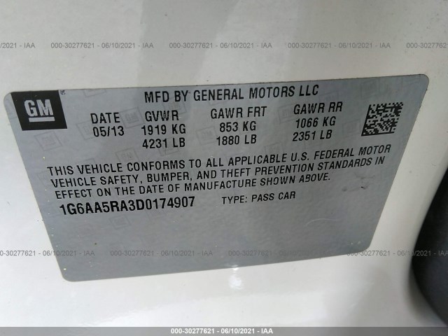 Photo 8 VIN: 1G6AA5RA3D0174907 - CADILLAC ATS 