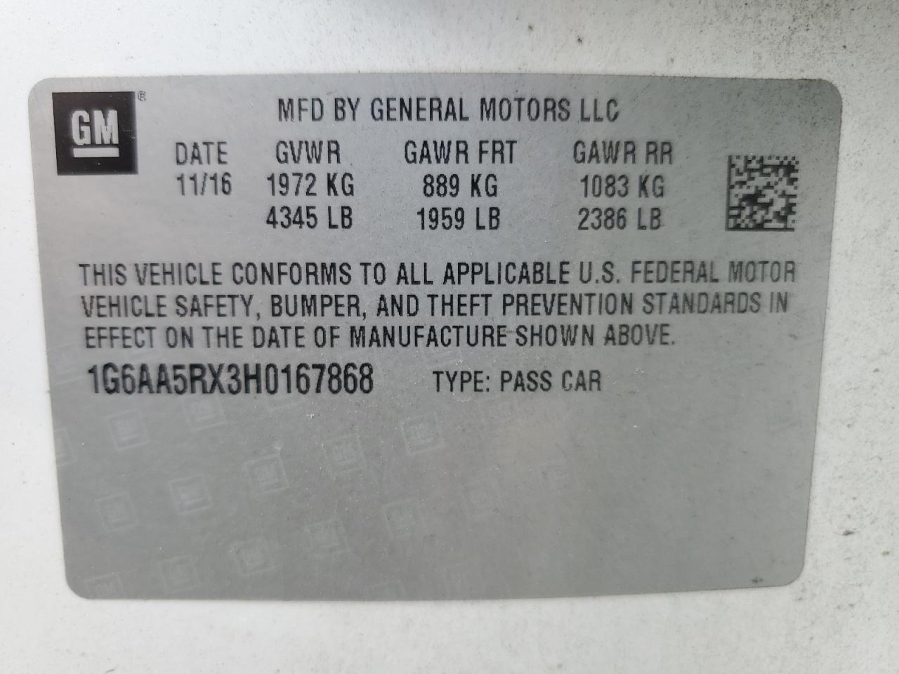 Photo 11 VIN: 1G6AA5RX3H0167868 - CADILLAC ATS 