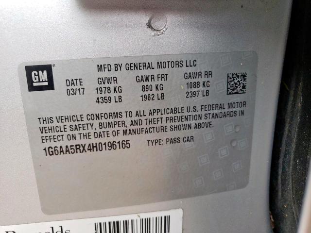 Photo 9 VIN: 1G6AA5RX4H0196165 - CADILLAC ATS 