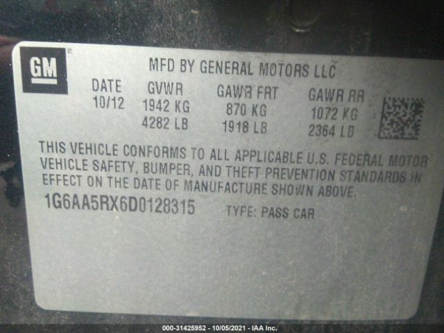 Photo 8 VIN: 1G6AA5RX6D0128315 - CADILLAC ATS 