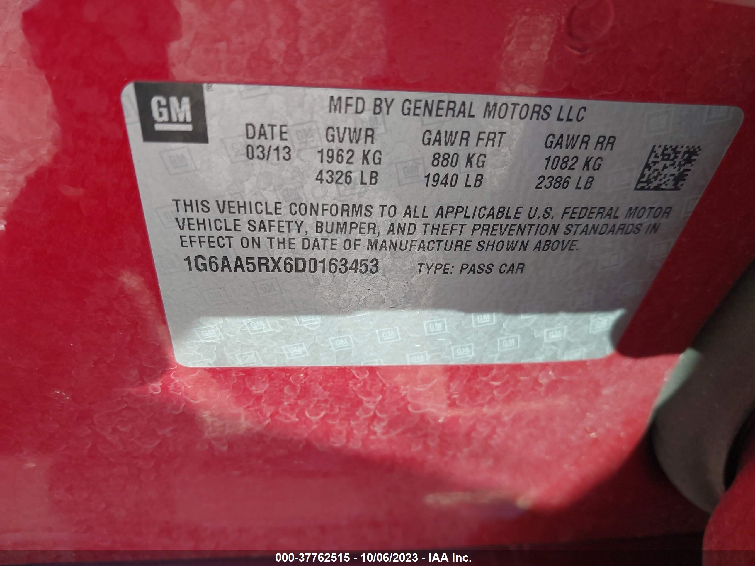 Photo 8 VIN: 1G6AA5RX6D0163453 - CADILLAC ATS 