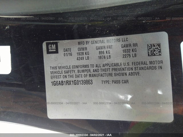 Photo 8 VIN: 1G6AB1RX1G0139863 - CADILLAC ATS COUPE 