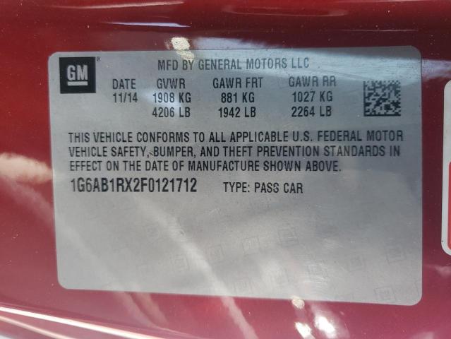 Photo 11 VIN: 1G6AB1RX2F0121712 - CADILLAC ATS 