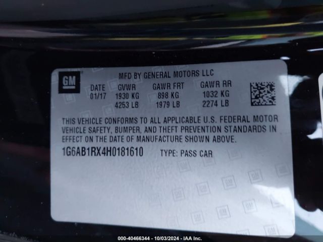 Photo 8 VIN: 1G6AB1RX4H0181610 - CADILLAC ATS 