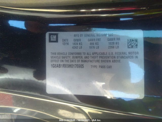 Photo 8 VIN: 1G6AB1RX9H0176905 - CADILLAC ATS COUPE 