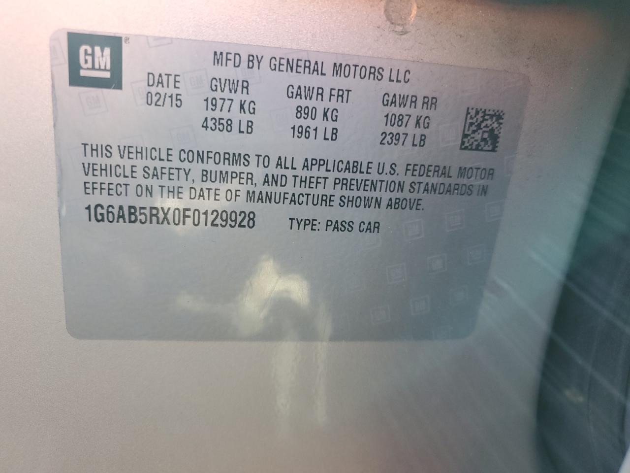 Photo 11 VIN: 1G6AB5RX0F0129928 - CADILLAC ATS 