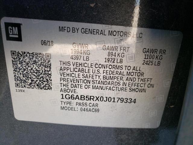 Photo 9 VIN: 1G6AB5RX0J0179334 - CADILLAC ATS 