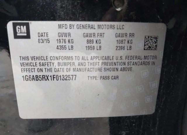 Photo 8 VIN: 1G6AB5RX1F0132577 - CADILLAC ATS 