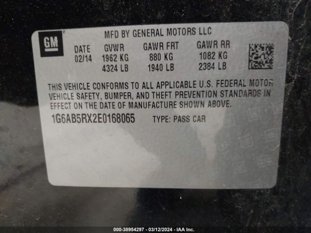 Photo 8 VIN: 1G6AB5RX2E0168065 - CADILLAC ATS 