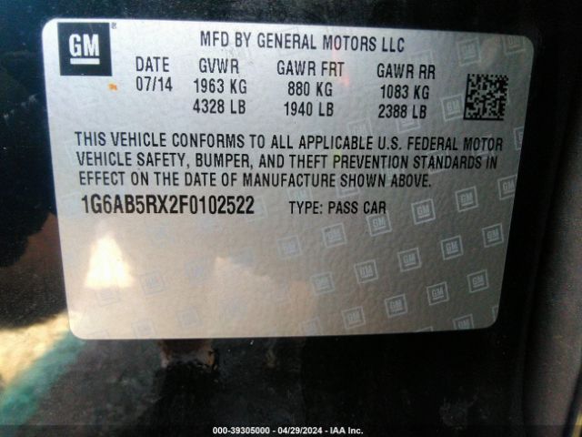 Photo 8 VIN: 1G6AB5RX2F0102522 - CADILLAC ATS 