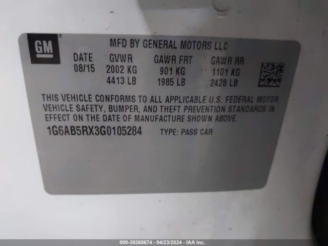 Photo 8 VIN: 1G6AB5RX3G0105284 - CADILLAC ATS 