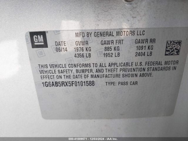 Photo 8 VIN: 1G6AB5RX5F0101588 - CADILLAC ATS 