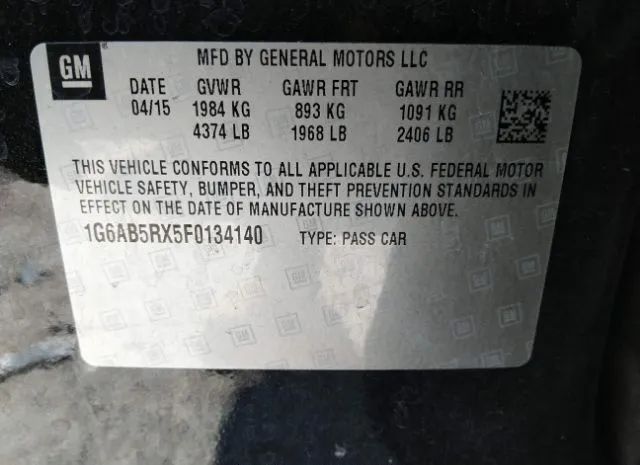 Photo 8 VIN: 1G6AB5RX5F0134140 - CADILLAC ATS SEDAN 