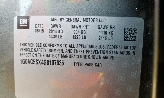 Photo 9 VIN: 1G6AC5SX4G0107035 - CADILLAC ATS PERFOR 