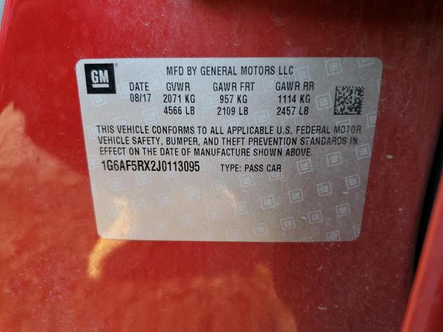 Photo 11 VIN: 1G6AF5RX2J0113095 - CADILLAC ATS LUXURY 