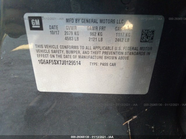 Photo 8 VIN: 1G6AF5SX7J0129514 - CADILLAC ATS SEDAN 