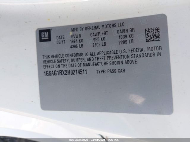 Photo 8 VIN: 1G6AG1RX2H0214511 - CADILLAC ATS 