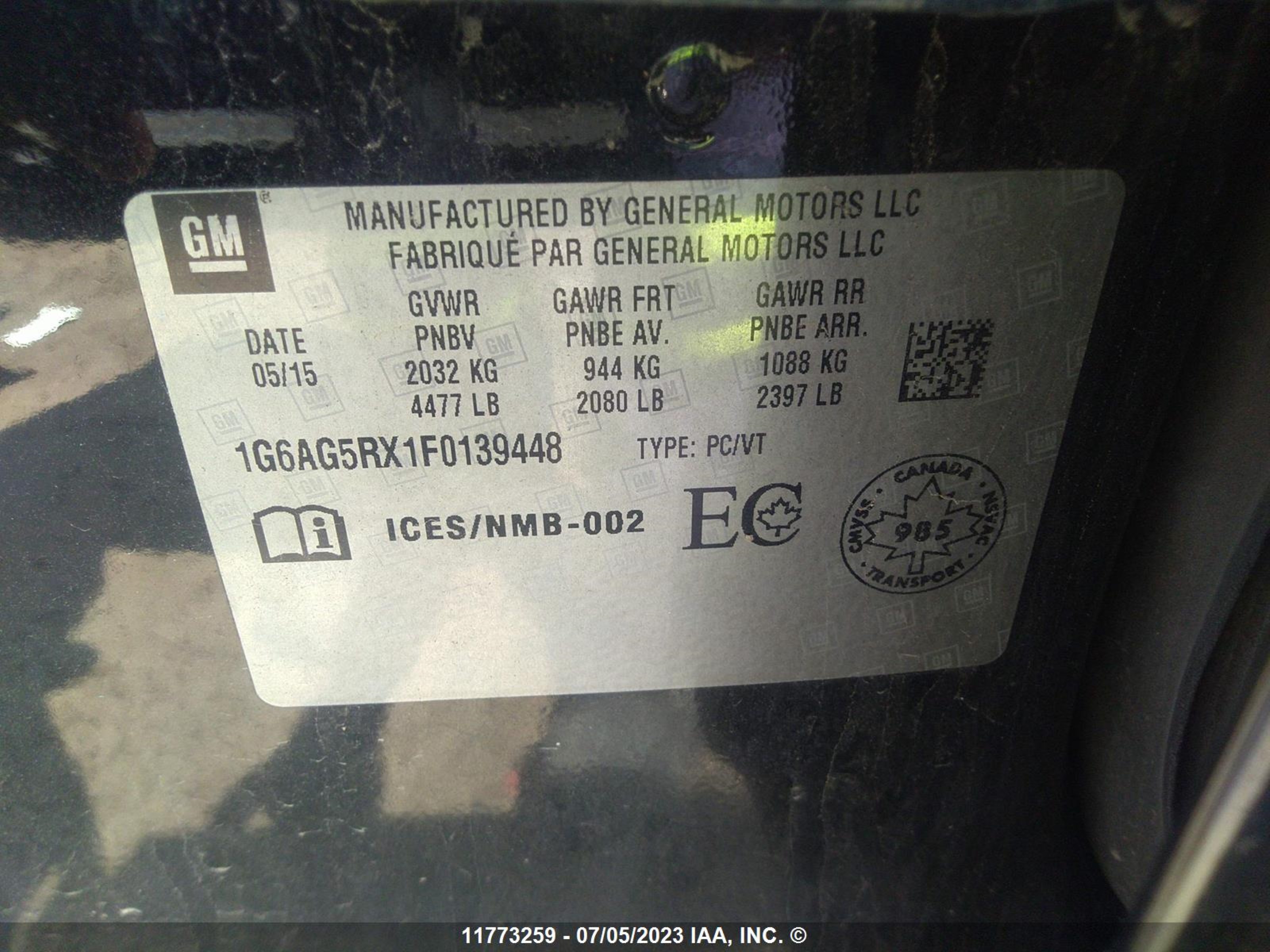 Photo 8 VIN: 1G6AG5RX1F0139448 - CADILLAC ATS 