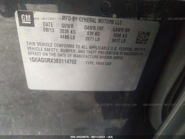 Photo 8 VIN: 1G6AG5RX3E0114792 - CADILLAC ATS 