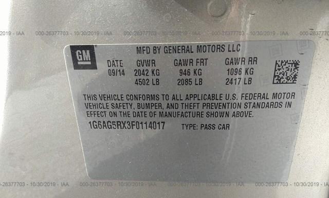 Photo 8 VIN: 1G6AG5RX3F0114017 - CADILLAC ATS 