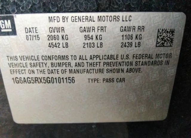 Photo 8 VIN: 1G6AG5RX5G0101156 - CADILLAC ATS SEDAN 