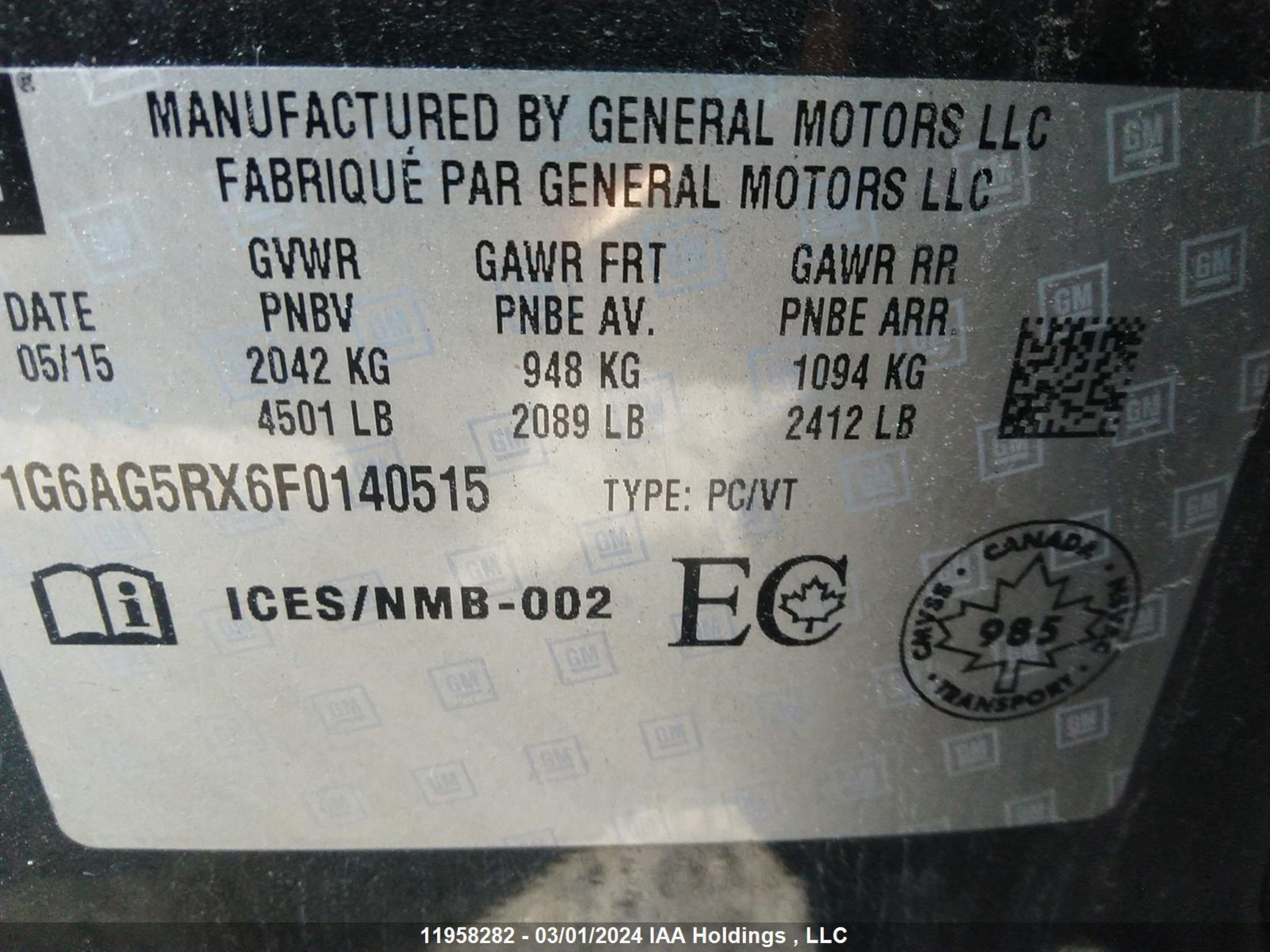 Photo 8 VIN: 1G6AG5RX6F0140515 - CADILLAC ATS 